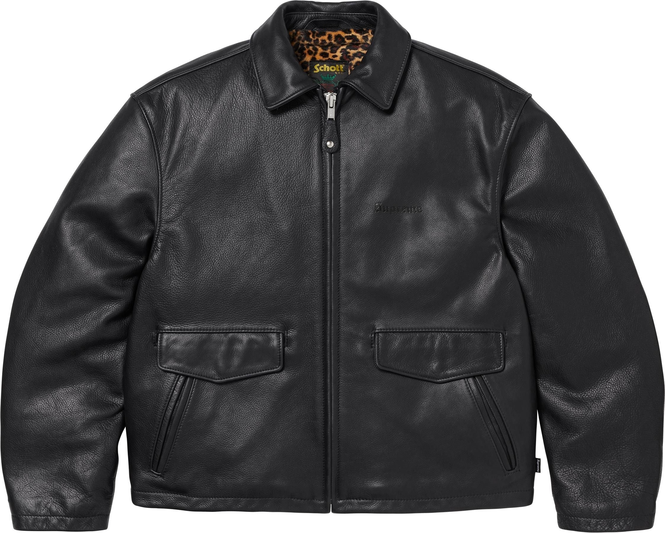 Supreme®/Schott® Leather Racer Jacket view 11